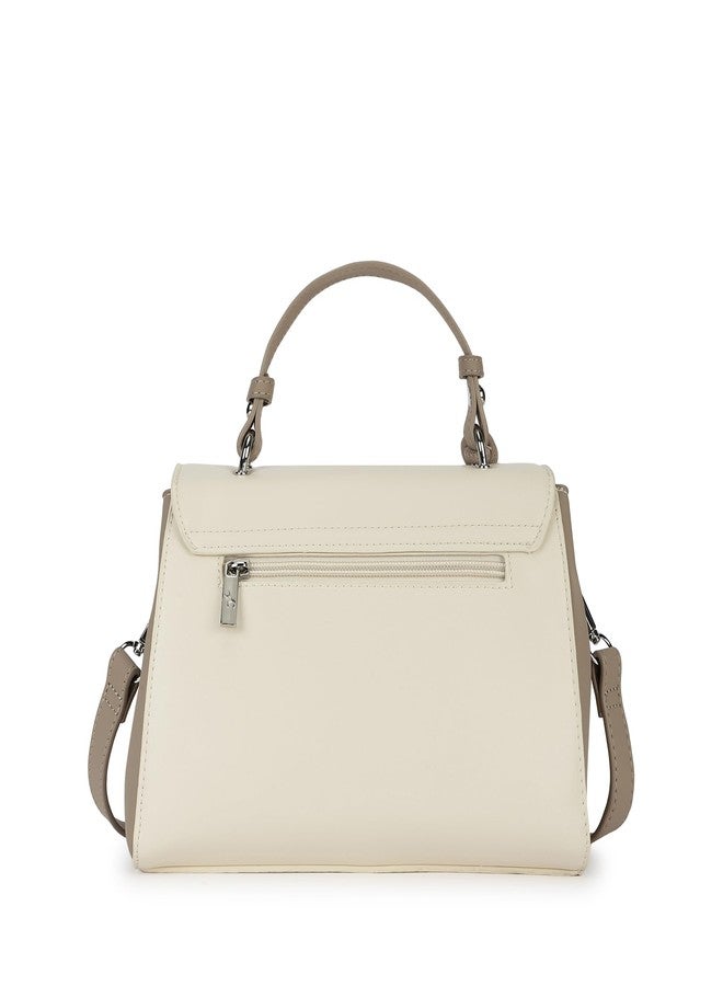 Fastrack Structured Satchel Bag for Women | Faux Leather Handbag with Knotted Handle, 3 Compartments, Inner and Outer Pockets | Elegant Everyday Satchel for Work, Travel and Casual Use - Image 5